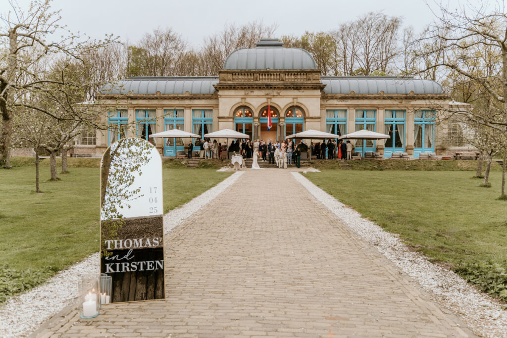 trouwlocatie orangerie elswout tijdens een trouwreceptie